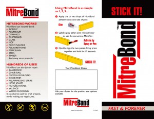 MitreBond marketing brochure outside.