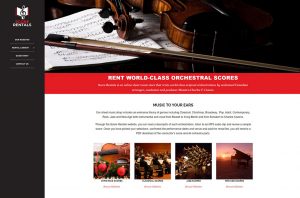 Score Rentals online sheet music store.
