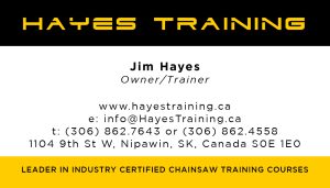 Hayes Training Business Card